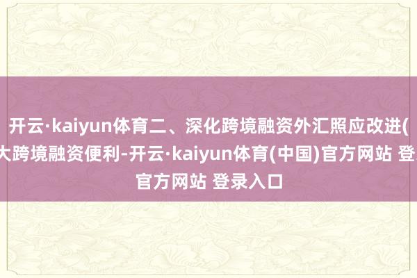 开云·kaiyun体育二、深化跨境融资外汇照应改进(五)扩大跨境融资便利-开云·kaiyun体育(中国)官方网站 登录入口