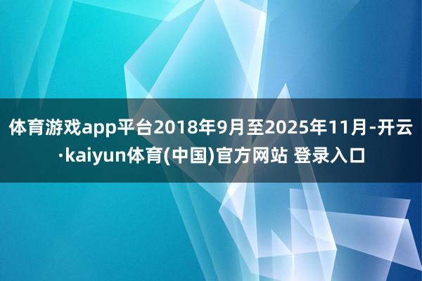 体育游戏app平台2018年9月至2025年11月-开云·kaiyun体育(中国)官方网站 登录入口